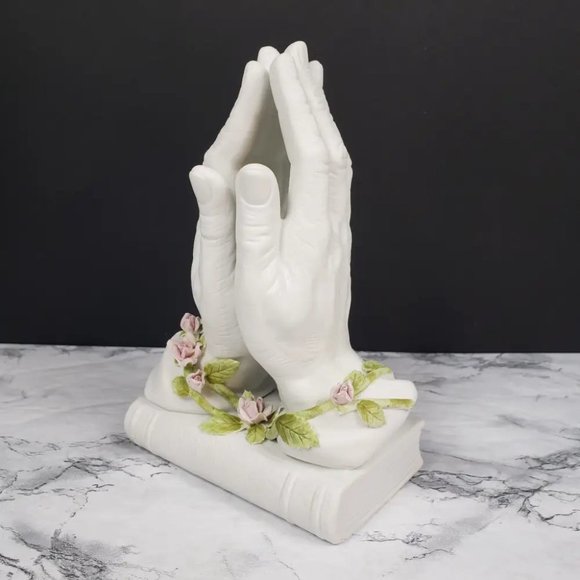 Praying Hands Porcelain Enesco Vintage - Picture 2 of 12